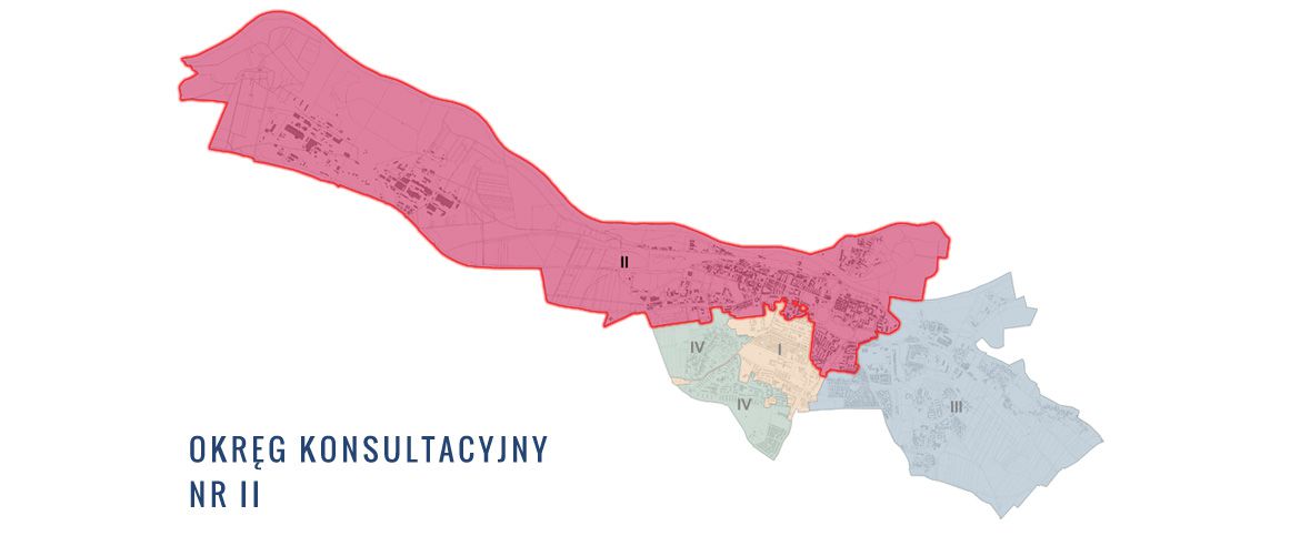 Mapa wykreślająca granice Drugiego Okręgu konsultacyjnego